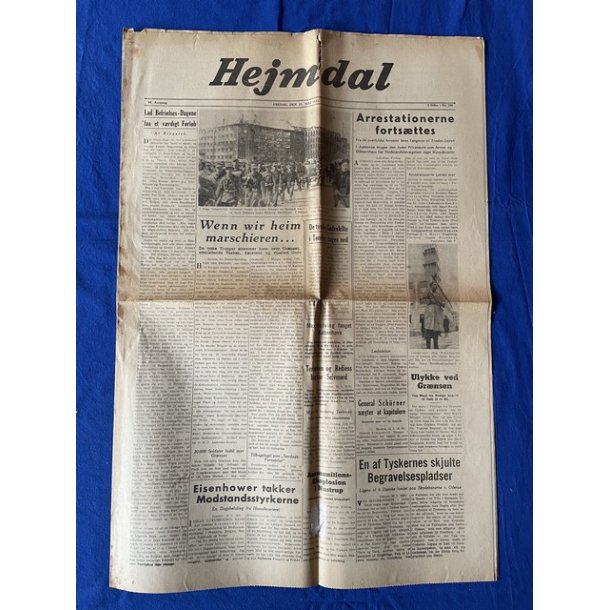 Avis - Heimdal - 11. Maj 1945 - Arrestationerne fortsttes.