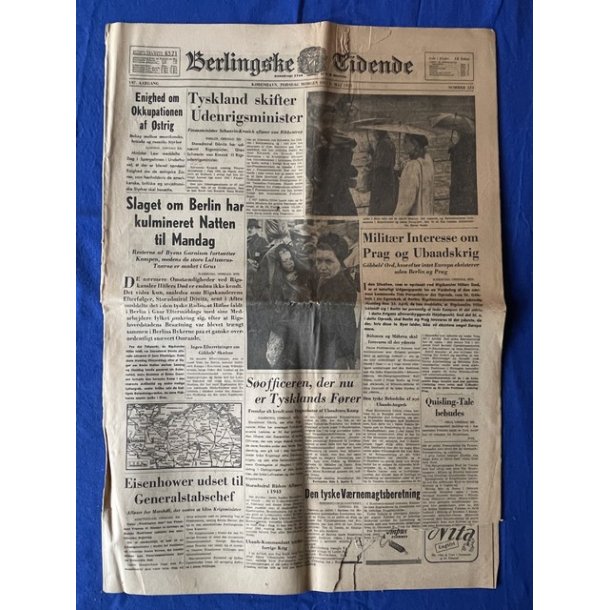 Avis - Berlingske Tidende - 3. Maj 1945 - Tyskland skifter Udenrigsminister 1