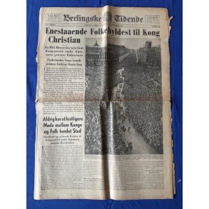 Avis - Berlingske Tidende - 27. September 1945 - Enestaaende  folkehyldest til Kong Christian !