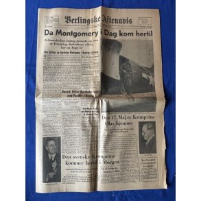 Avis - Berlingske Tidende - 12. Maj 1945 - Dan Montgomery kom hertil !