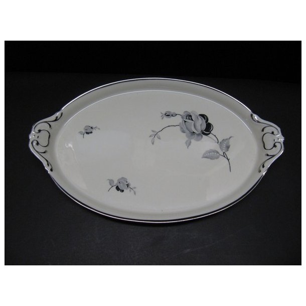 Sort Rose - Bakke til Sukker og Flde 30 x19 cm. (lxb) 