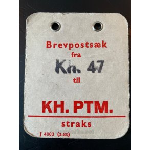 Brevpostsk mrke fra K 47 - til KH. PTM. - straks