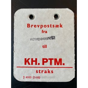 Brevpostsk mrke fra Kbenhavn 52 - til KH. PTM. - straks