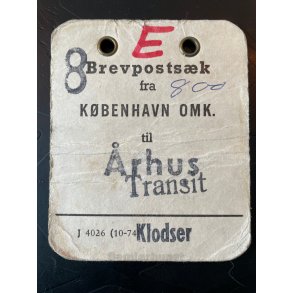 Brevpostsk mrke fra Kbenhavn OMK. - til rhus - Transit - Klodser