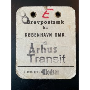 Brevpostsk mrke fra Kbenhavn OMK. - til rhus - Transit - Klodser