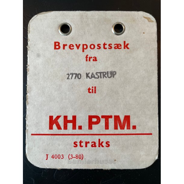 Brevpostsk mrke fra Kastrup Postkontor - 2770 Kastrup - til Kh. omk. - Klodser