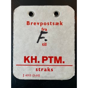 Brevpostsk mrke fra F. - til KH. PTM. - Straks.