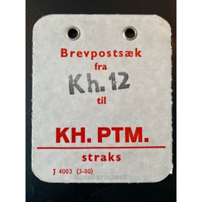 Brevpostsk mrke fra Kh. 12 - til KH. PTM. - straks