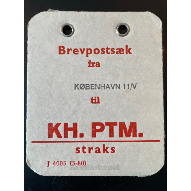 Brevpostsk mrke fra Kbenhavn 11/V - til KH. PTM. - Straks