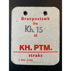 Brevpostsk mrke fra Kh. 15 - til KH. PTM. - straks