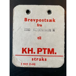 Brevpostsk mrke fra 2200 Kbenhavn N - til KH. PTM. - straks