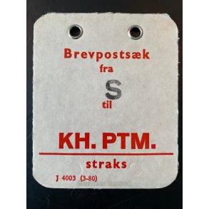 Brevpostsk mrke fra S. - til KH. PTM. - straks