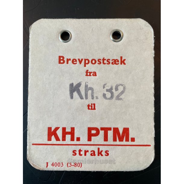 Brevpostsk mrke fra K 32 - til KH. PTM. - straks