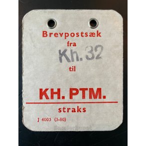 Brevpostsk mrke fra Kh. 15 - til Kh. omk. - Klodser