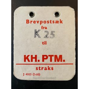 Brevpostsk mrke fra K 25 - til KH. PTM. - straks