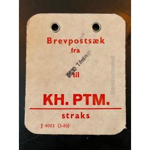 Brevpostsk mrke fra 2630 Tstrup - til KH. PTM. - straks