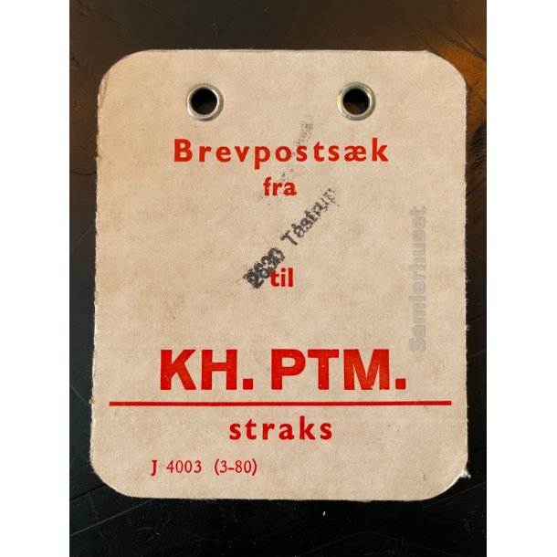 Brevpostsk mrke fra 2630 Tstrup - til KH. PTM. - straks