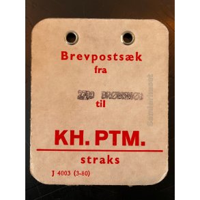 Brevpostsk mrke fra 2700 Brnshj - til KH. PTM. - Straks