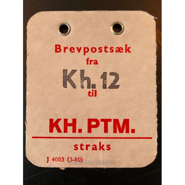 Brevpostsk mrke fra Kh. 12 - til KH. PTM. - straks