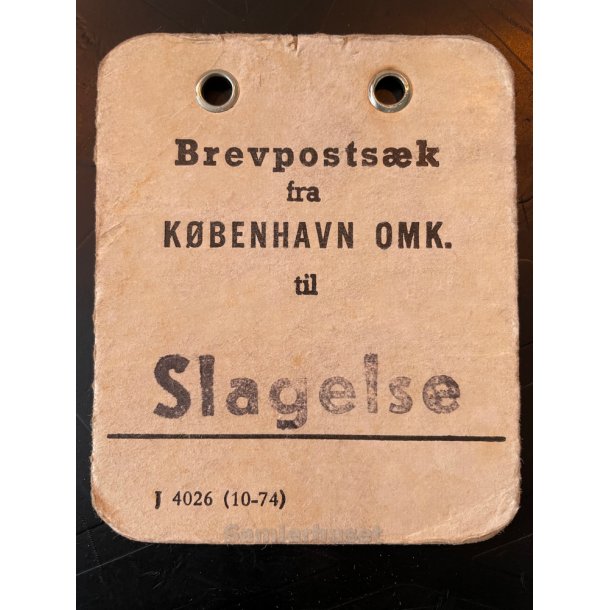 Brevpostsk mrke fra Kbenhavn Omk. til Slagelse