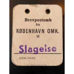 Brevpostsk mrke fra Kbenhavn Omk. til Slagelse