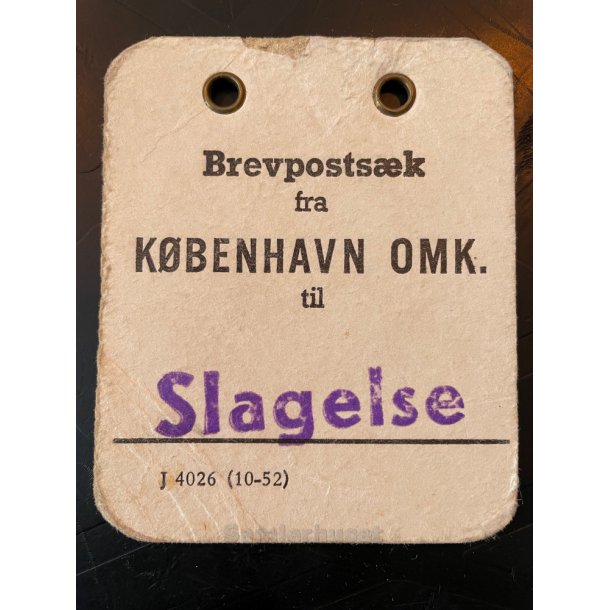 Brevpostsk mrke fra Kbenhavn Omk. til Slagelse