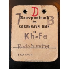 Brevpostsk mrke fra B - KBENHAVN OMK. - Til Kh.- Fa - Rde bundter