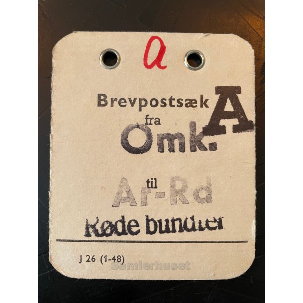 Brevpostsk mrke fra A - OMK. - til Ar - Rd - Rde bundter