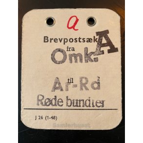 Brevpostsk mrke fra A - OMK. - til Ar - Rd - Rde bundter