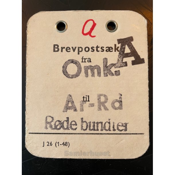 Brevpostsk mrke fra A - OMK. - til Ar - Rd - Rde bundter