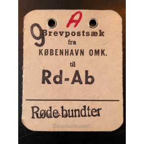 Brevpostsk mrke fra 9 - KBENHAVN OMK. - Til Rd. - Ab- Rde bundter