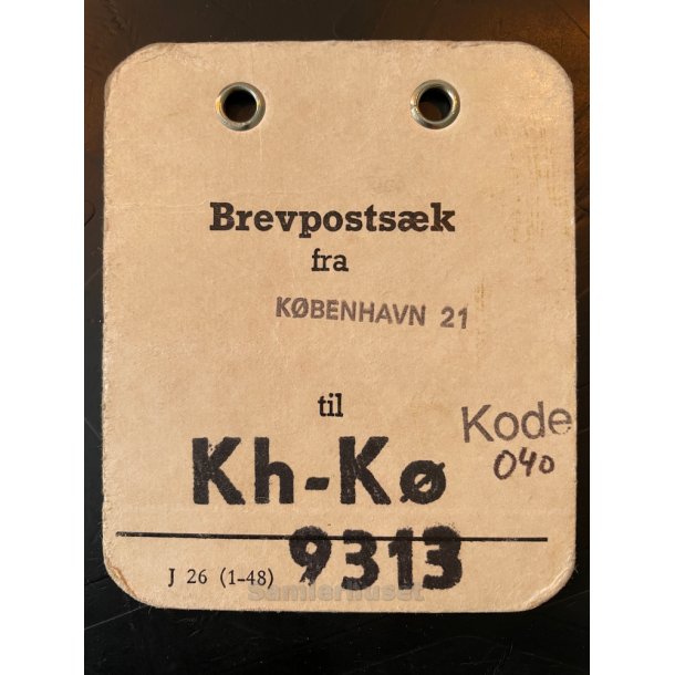 Brevpostsk mrke fra KBENHAVN 21 - Til Kh.- K 9313 - Kode 040