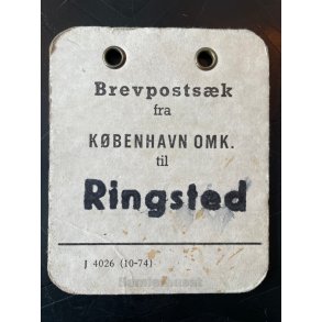 Brevpostsk mrke fra KBENHAVN OMK. - Til Ringsted