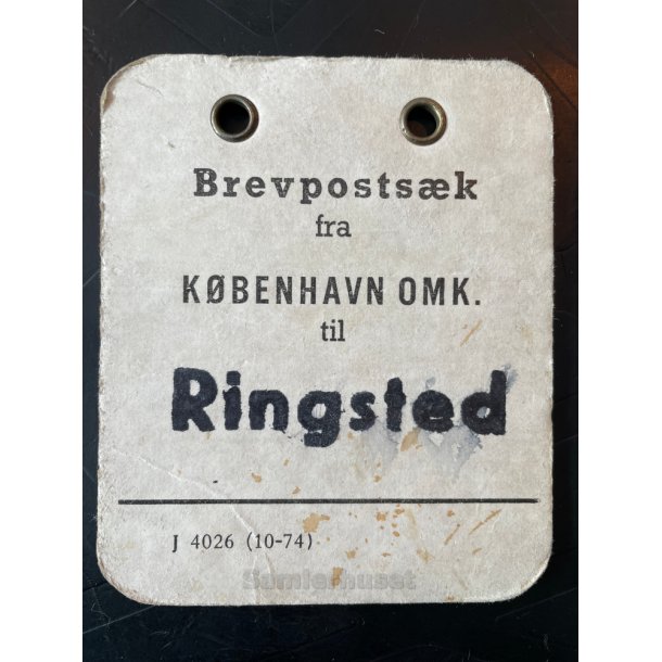 Brevpostsk mrke fra KBENHAVN OMK. - Til Ringsted