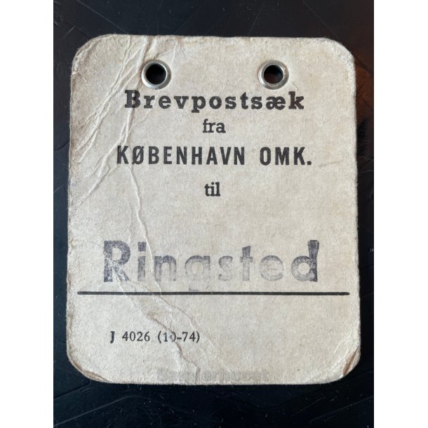 Brevpostsk mrke fra KBENHAVN OMK. - Til Ringsted
