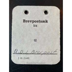 Brevpostsk mrke fra - til U.D.L. Brevpost