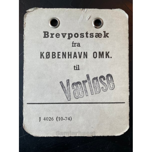 Brevpostsk mrke fra KBENHAVN OMK. til Vrlse