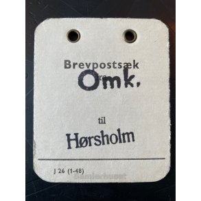 Brevpostsk mrke fra Omk. - til Hrsholm
