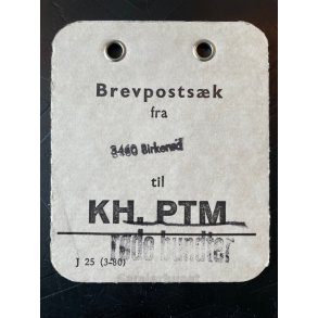 Brevpostsk mrke fra 3460 Birkerd - Til KH. PTM - Rde bundter