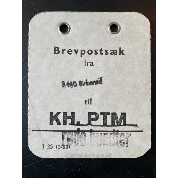 Brevpostsk mrke fra 3460 Birkerd - Til KH. PTM - Rde bundter