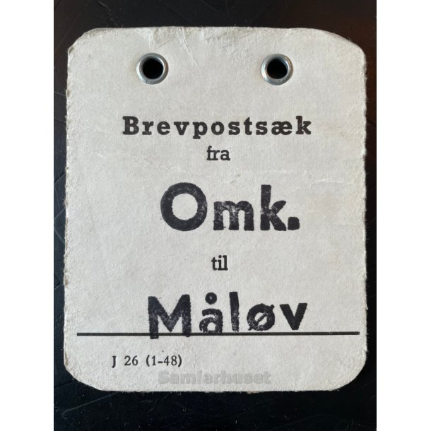 Brevpostsk mrke fra OMK. - til Mlv
