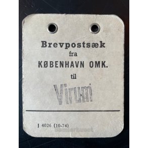 Brevpostsk mrke fra KBENHAVN OMK. - Til Virum
