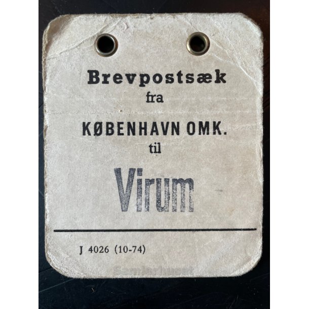 Brevpostsk mrke fra KBENHAVN OMK. - Til Virum