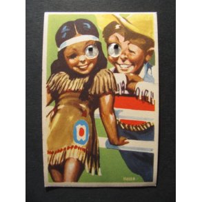 Rullejne - Indianer pige og Cowboy - IF u/n - Ubrugt