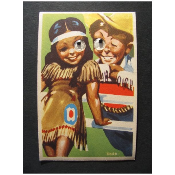 Rullejne - Indianer pige og Cowboy - IF u/n - Ubrugt