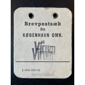 Brevpostsk mrke fra KBENHAVN OMK. - Til Virum