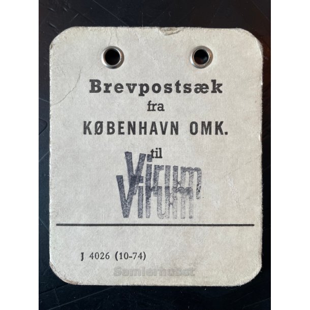 Brevpostsk mrke fra KBENHAVN OMK. - Til Virum