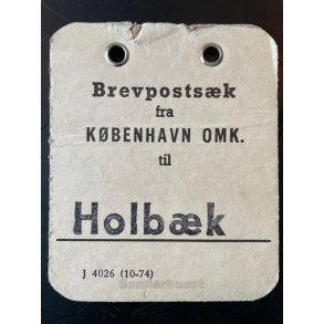 Brevpostsk mrke fra KBENHAVN OMK. - Til Holbk