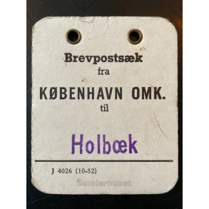 Brevpostsk mrke fra KBENHAVN OMK. - Til Holbk