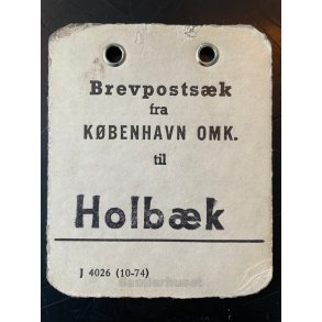 Brevpostsk mrke fra KBENHAVN OMK. - Til Holbk